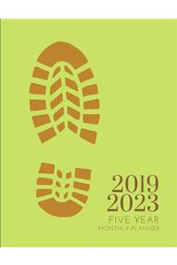 2019-2023 Five Year Planner Hiking Goals Monthly Schedule Organizer