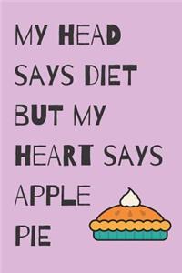 Diet Apple Pie Blank Lined Notebook Journal