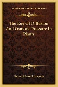 The Roe Of Diffusion And Osmotic Pressure In Plants