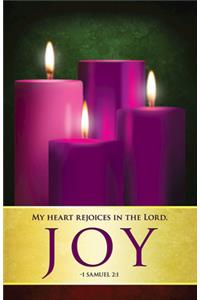 Joy Advent Candles Sunday 3 Bulletin (Pkg of 50)