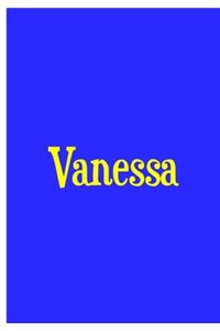 Vanessa - Blue Personalized Notebook / Extended Lined Pages / Soft Matte