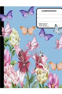 Butterflies Wide-Ruled Notebook