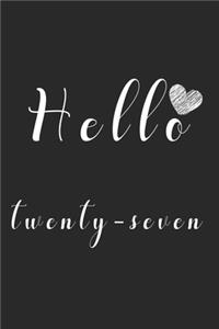 Hello twenty-seven