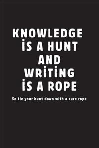 KNOWLEDGE IS A HUNT AND WRITING IS A ROPE 