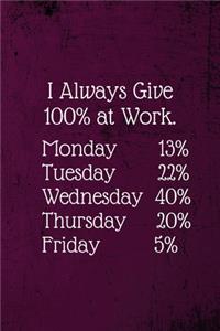I Always Give 100% at Work.