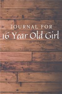 Journal For 16 Year Old Girl