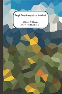 Low Poly Abstract Graph Paper Composition Notebook
