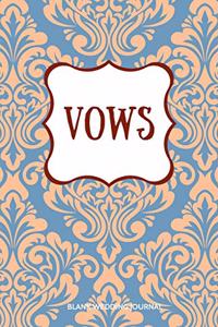 Vows Small Size Blank Journal-Wedding Vow Keepsake-5.5