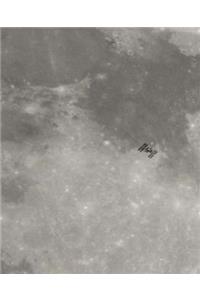Moon Close Up Space Theme Science School Composition Book 130 Pages