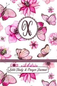 Monogram Bible Study & Prayer Journal - Letter X