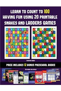 Counting Games (Learn to count to 100 having fun using 20 printable snakes and ladders games)