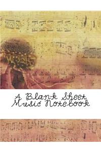 A Blank Sheet Music Notebook