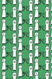 Bullet Journal Notebook for Cat Lovers Funny Tall Cats Pattern 9