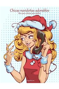 Chicas navideñas adorables libro para colorear para adultos 1