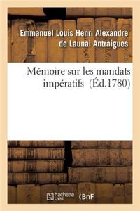 Mémoire Sur Les Mandats Impératifs