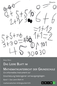 Leere Blatt im Mathematikunterricht der Grundschule