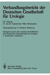 Verhandlungsbericht Der Deutschen Gesellschaft Für Urologie