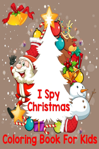 I spy christmas coloring book for kids