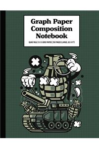 Graph Paper Composition Notebook Quad Rule 5x5 Grid Paper - 150 Sheets (Large, 8.5 x 11