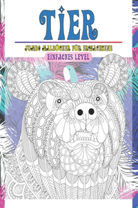 Jumbo Malbücher für Erwachsene - Einfaches Level - Tier