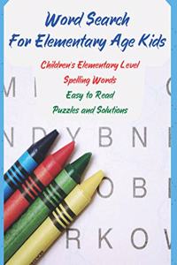 Word Search For Elementary Age Kids