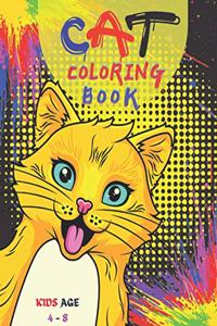 cat coloring book kids age 4-8