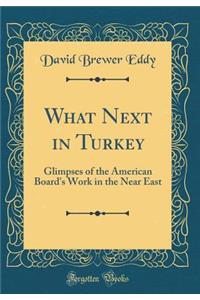 What Next in Turkey: Glimpses of the American Board's Work in the Near East (Classic Reprint)