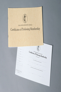 The United Methodist Church Certificates of Professing Membership (Pad of 26)