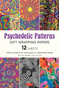 Psychedelic Patterns Gift Wrapping Papers - 12 Sheets