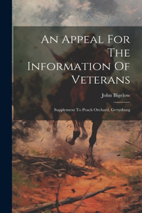 Appeal For The Information Of Veterans