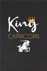 Capricorn Notebook 'King Capricorn' - Zodiac Diary - Horoscope Journal - Capricorn Gifts for Her
