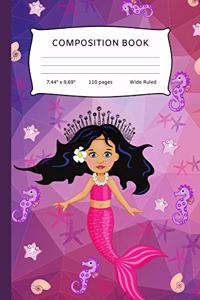 Mermaid Princess Composition Notebook