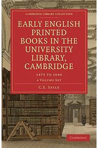 Early English Printed Books in the University Library, Cambridge 4 Volume Paperback Set