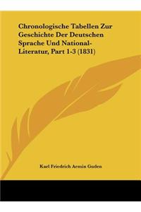 Chronologische Tabellen Zur Geschichte Der Deutschen Sprache Und National-Literatur, Part 1-3 (1831)