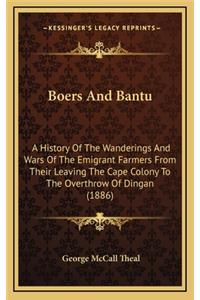 Boers and Bantu