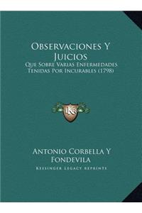 Observaciones Y Juicios