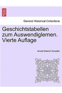 Geschichtstabellen Zum Auswendiglernen. Vierte Auflage