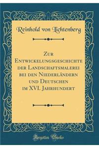 Zur Entwickelungsgeschichte Der Landschaftsmalerei Bei Den Niederländern Und Deutschen Im XVI. Jahrhundert (Classic Reprint)