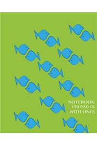 Notebook 120 pages with lines