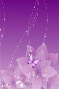 Purple Flower Blank Book