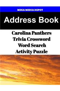 Address Book Carolina Panthers Trivia Crossword & WordSearch Activity Puzzle