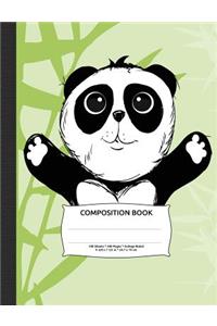 Panda Bear Composition Notebook, College Ruled