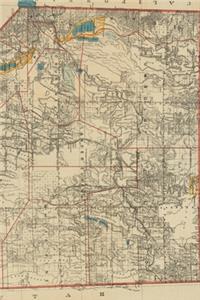 Nevada Vintage Map Field Journal Notebook, 50 pages/25 sheets, 4x6