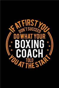 If At First You Don't Succeed Do What Your Boxing Coach Told You At The Start