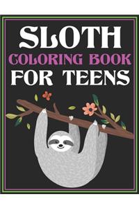 Sloth Coloring Book for Teens