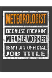 Meteorologist Because Freakin' Miracle Worker Is Not An Official Job Title