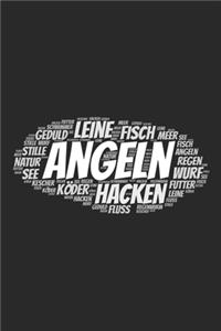 Angeln: Notizbuch, Notizblock - Kariert, Karierte, Kariertes, Karo-Raster - DIN A5, 120 Seiten - Notizen, Ideen, Gedanken, Erinnerungen, Termine, Planer, Ta