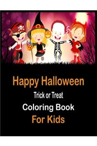 Halloween Trick or Treat Coloring Book for Kids