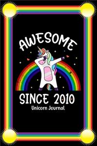 Awesome Since 2010 Unicorn Journal