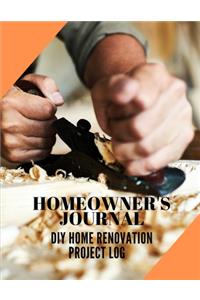 Homeowner's Journal - DIY Home Renovation Project Log